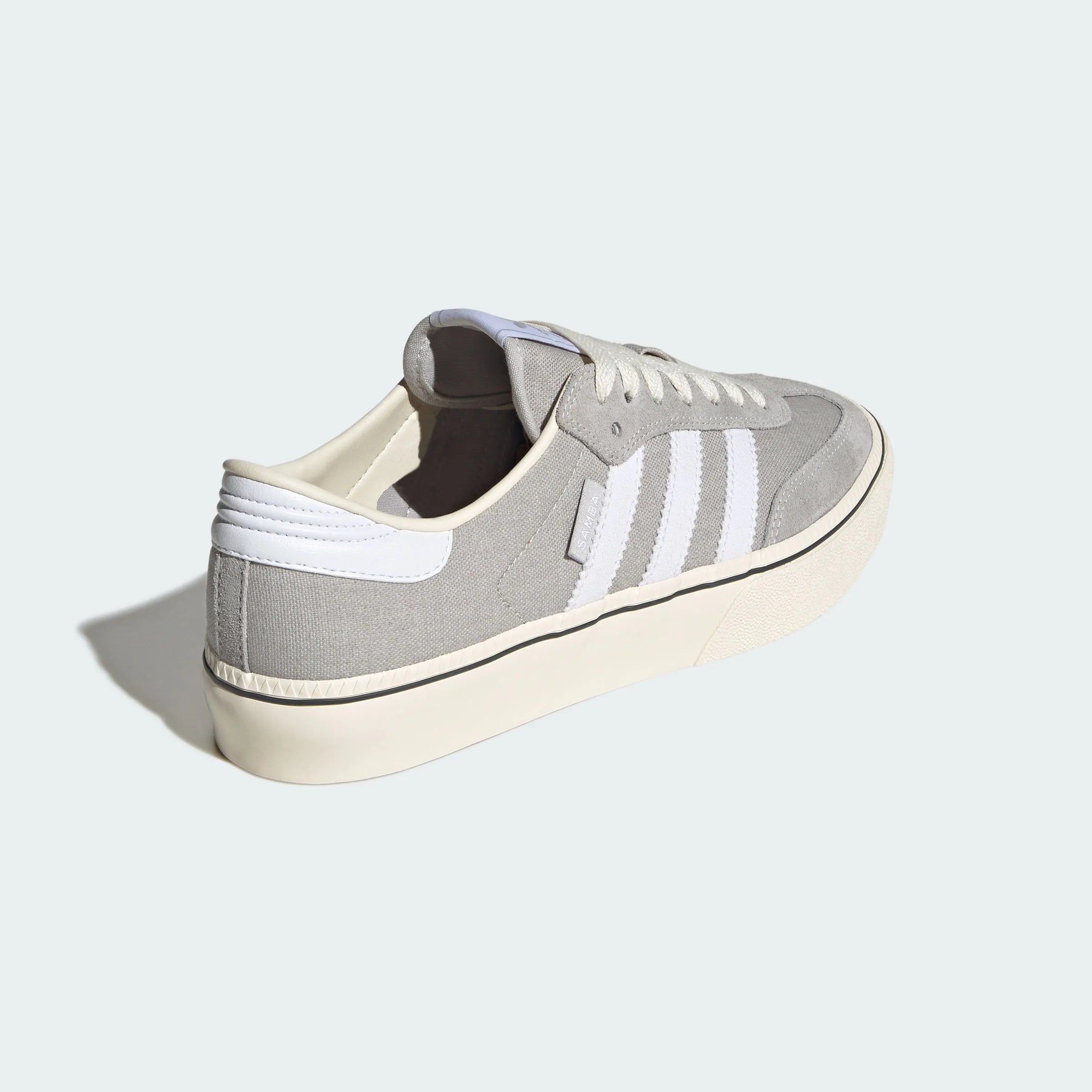 Adidas Originals – Grey / White Canvas & Suede Platform Casual Sneakers