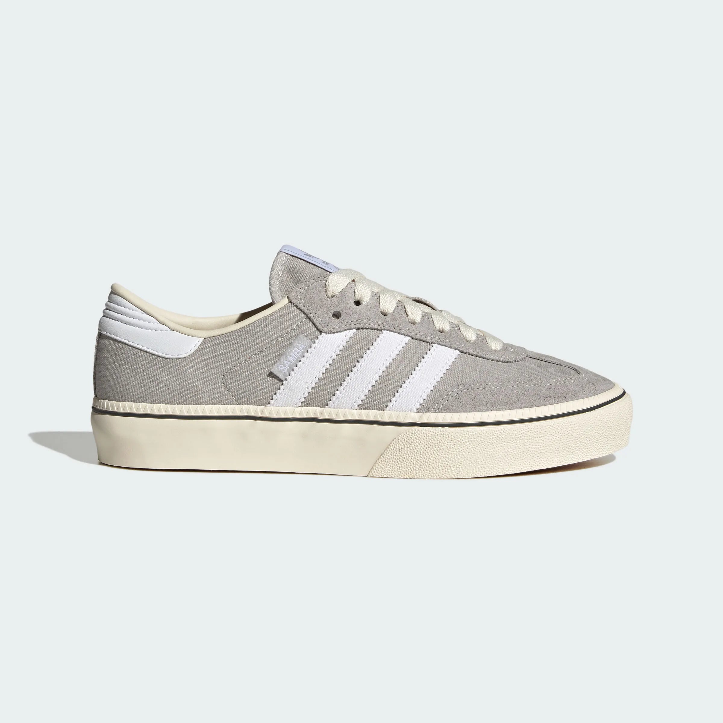 Adidas Originals – Grey / White Canvas & Suede Platform Casual Sneakers