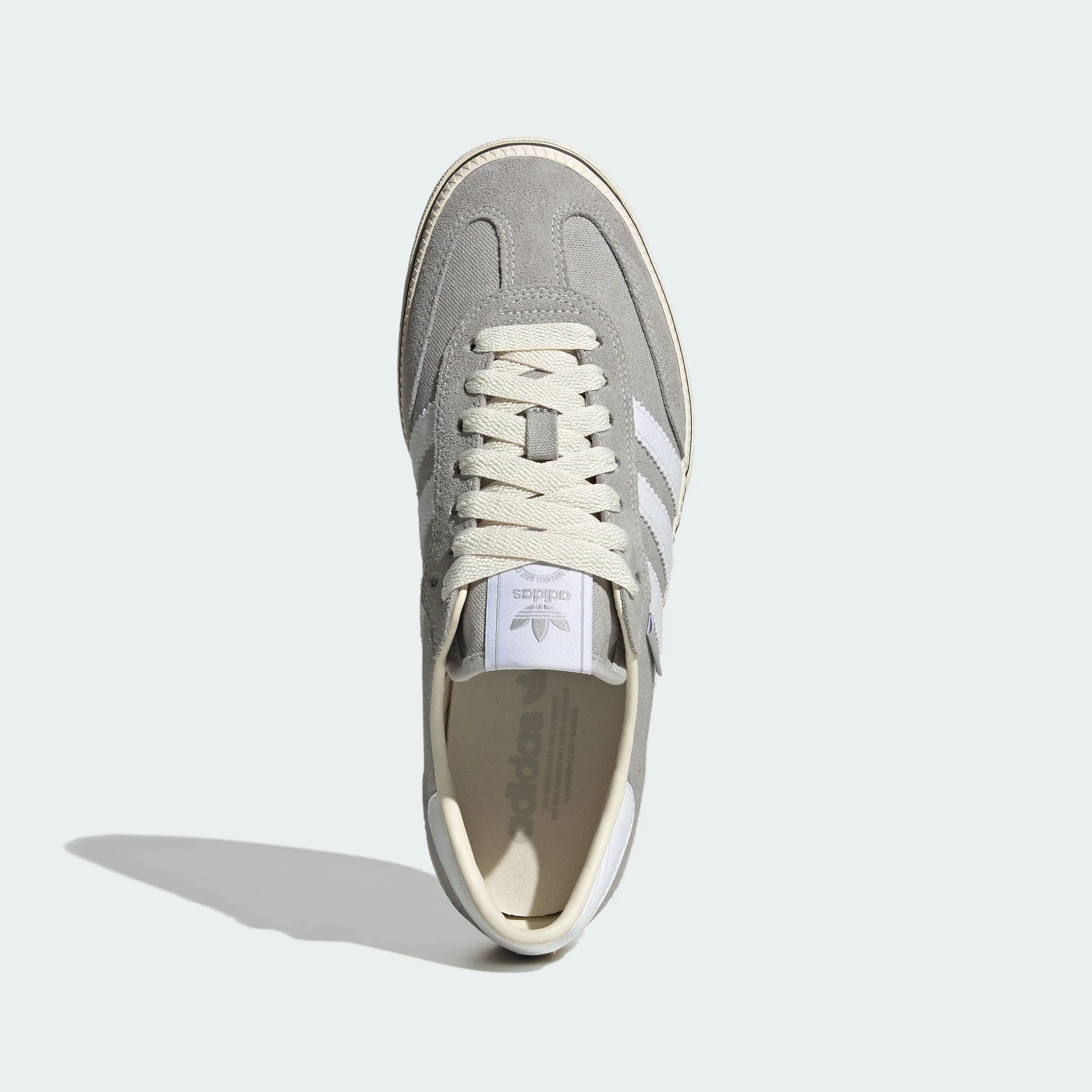 Adidas Originals – Grey / White Canvas & Suede Platform Casual Sneakers