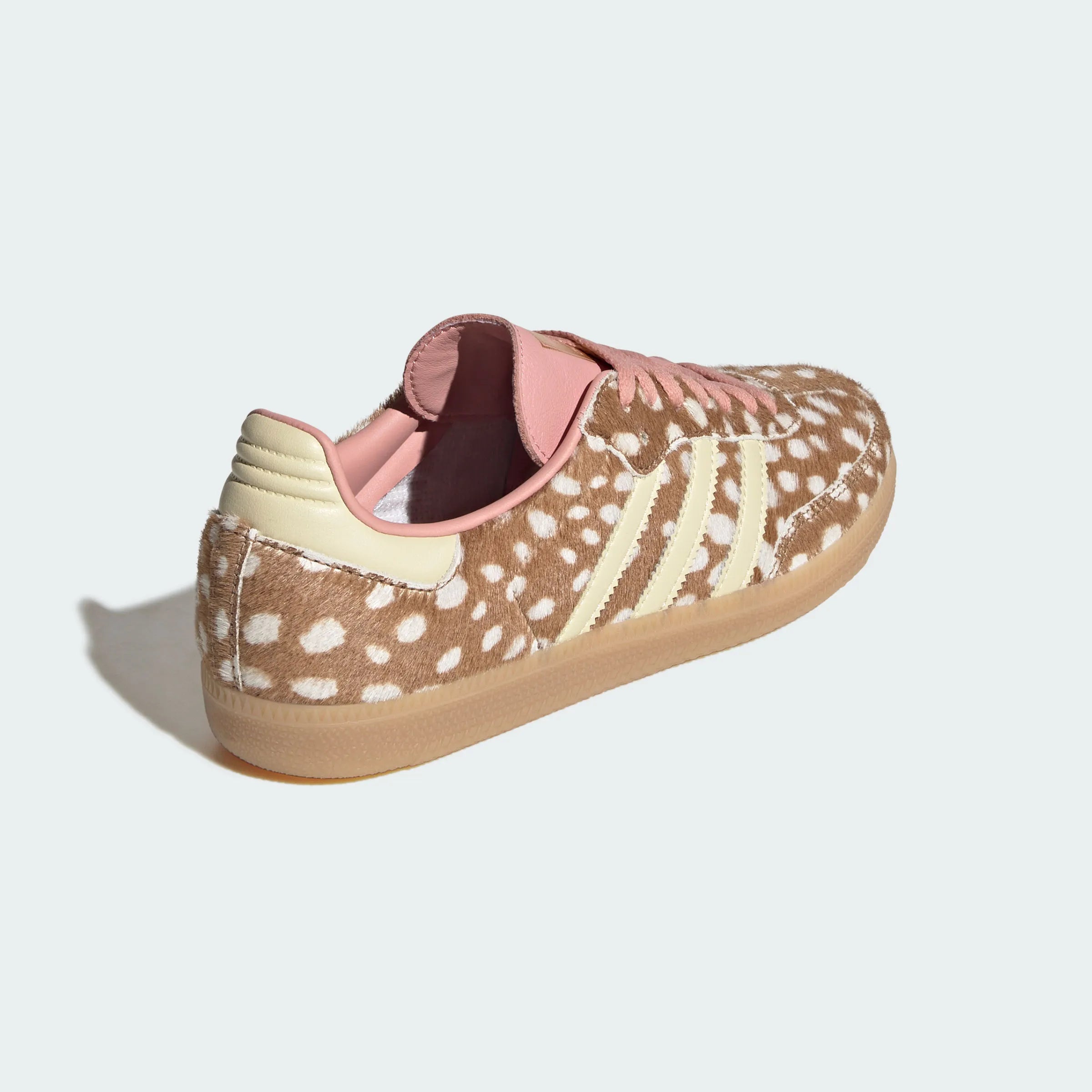 Adidas Originals – Brown / Pink Polka-Dot Pony Hair Casual Sneakers