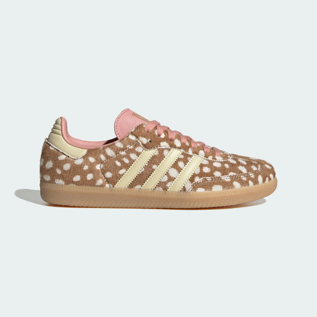 Adidas Originals – Brown / Pink Polka-Dot Pony Hair Casual Sneakers