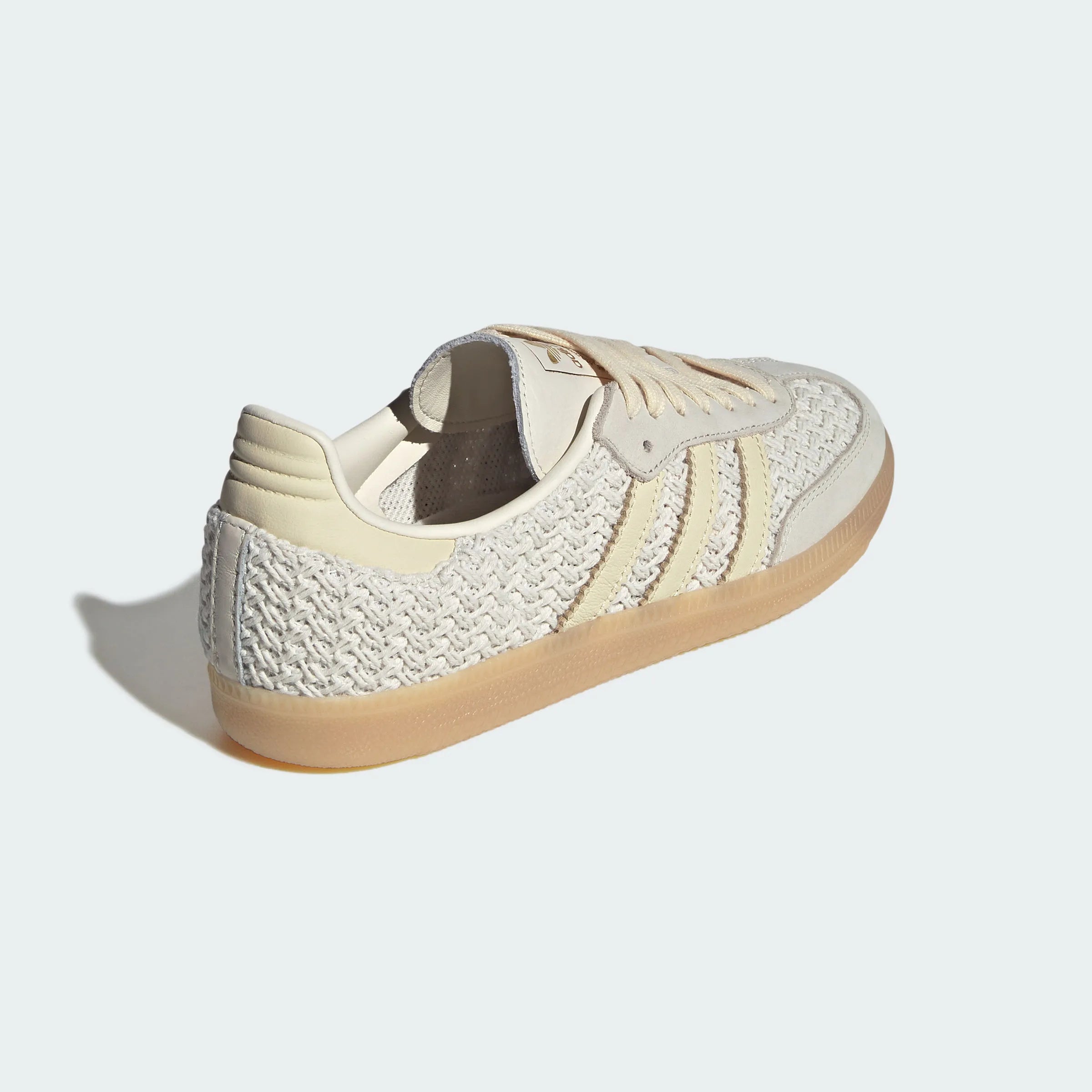 Adidas Originals – Cream White Woven Suede Casual Sneakers