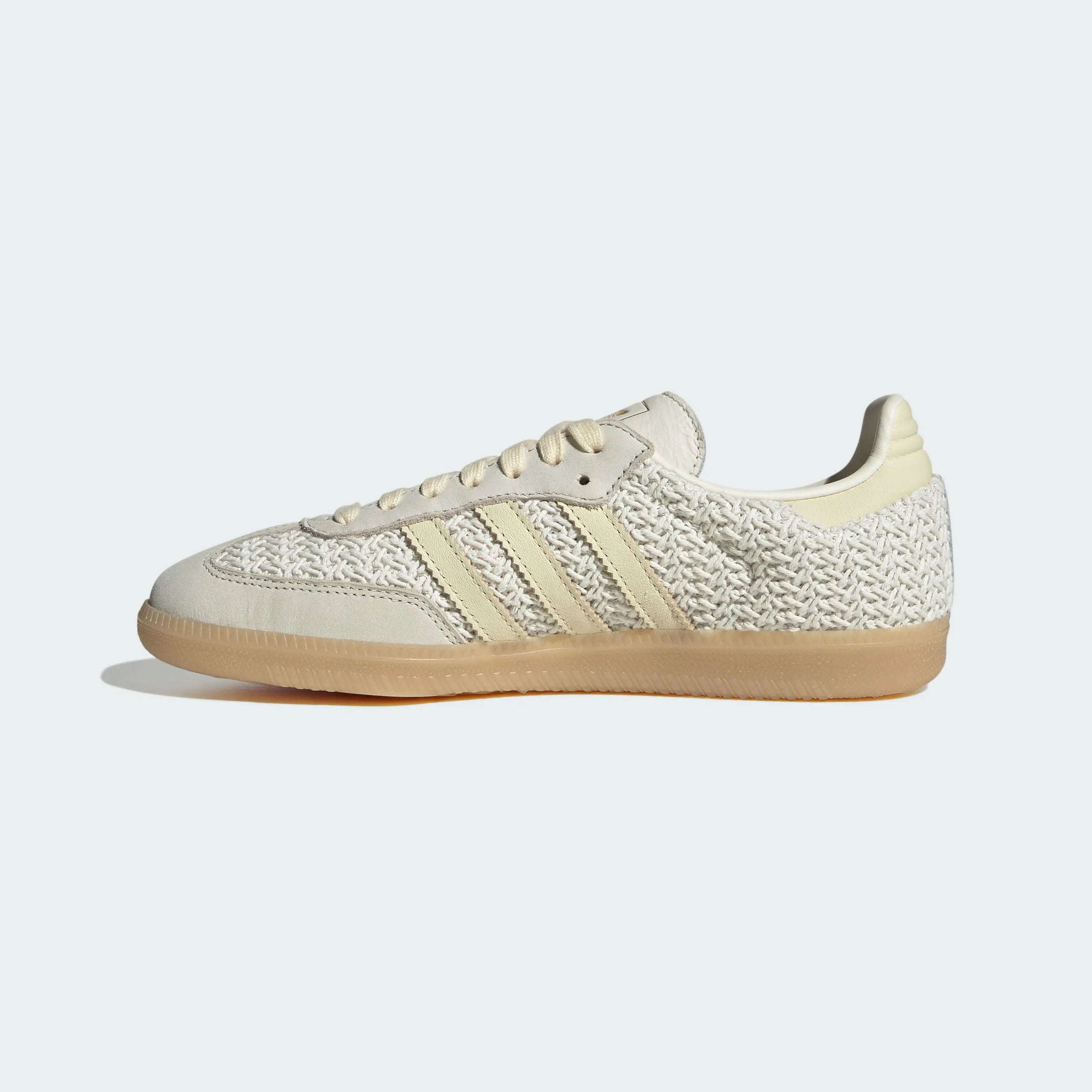 Adidas Originals – Cream White Woven Suede Casual Sneakers