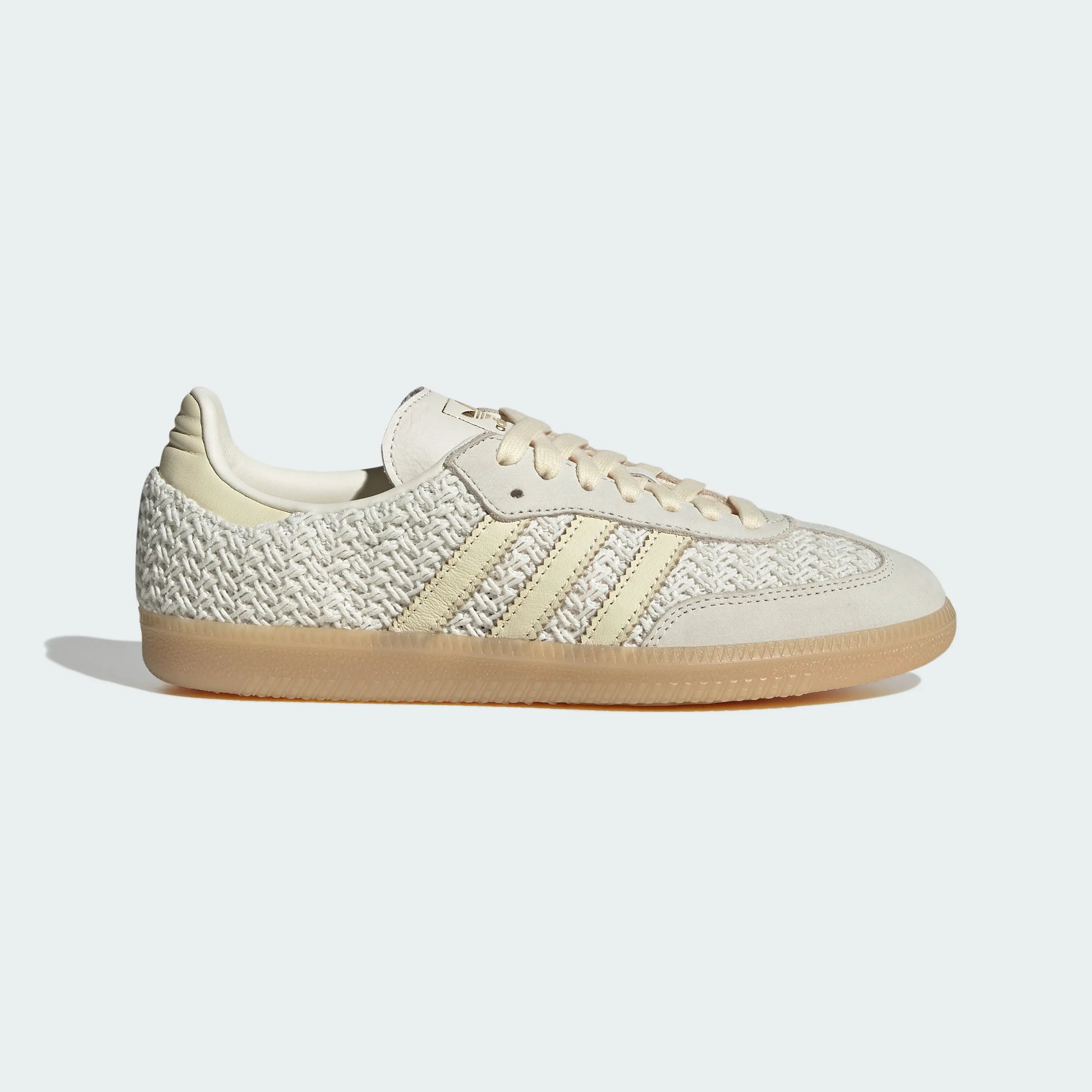 Adidas Originals – Cream White Woven Suede Casual Sneakers