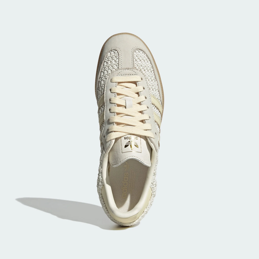 Adidas Originals – Cream White Woven Suede Casual Sneakers