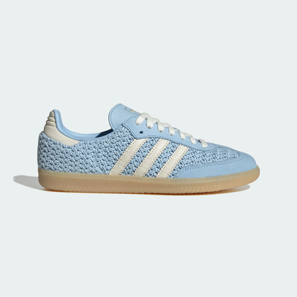 Adidas Originals – Light Blue / Cream Woven Suede Casual Sneakers