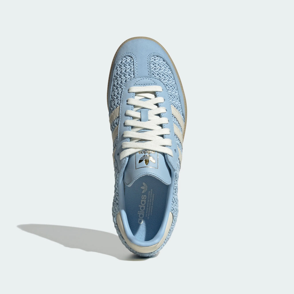 Adidas Originals – Light Blue / Cream Woven Suede Casual Sneakers