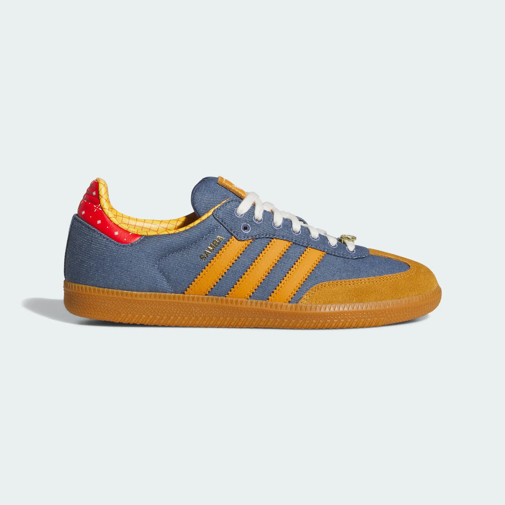 Adidas Originals – Denim Blue / Orange Suede Casual Sneakers