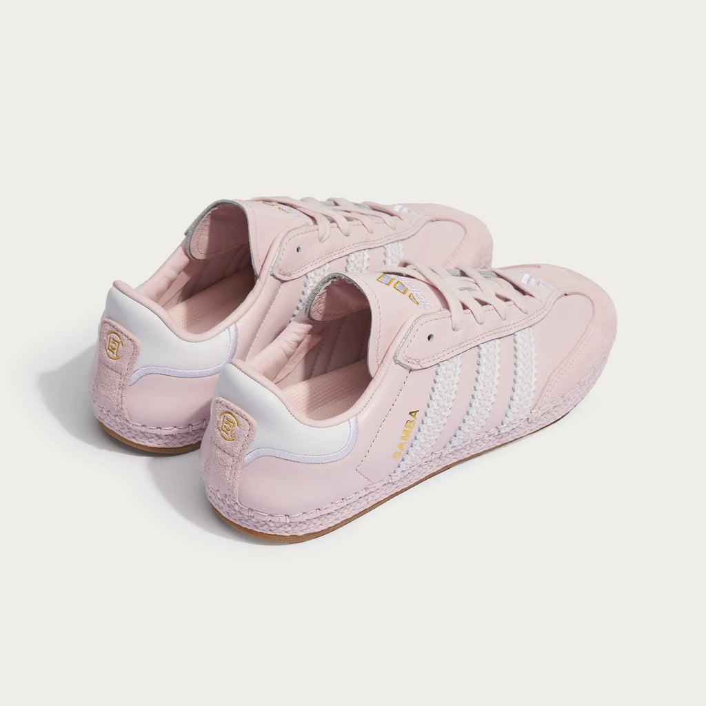 Adidas Originals – Light Pink Woven Sole Leather Casual Sneakers