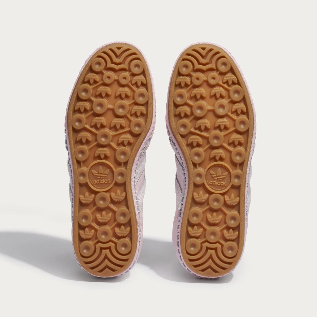 Adidas Originals – Light Pink Woven Sole Leather Casual Sneakers
