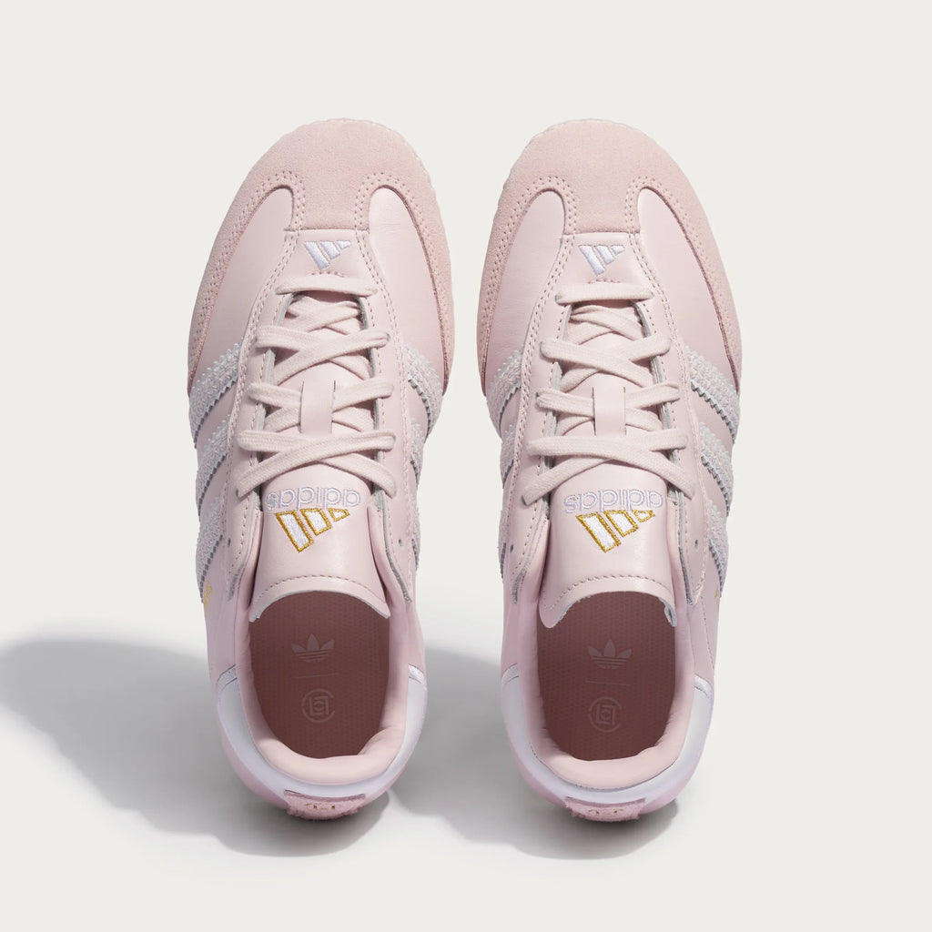 Adidas Originals – Light Pink Woven Sole Leather Casual Sneakers