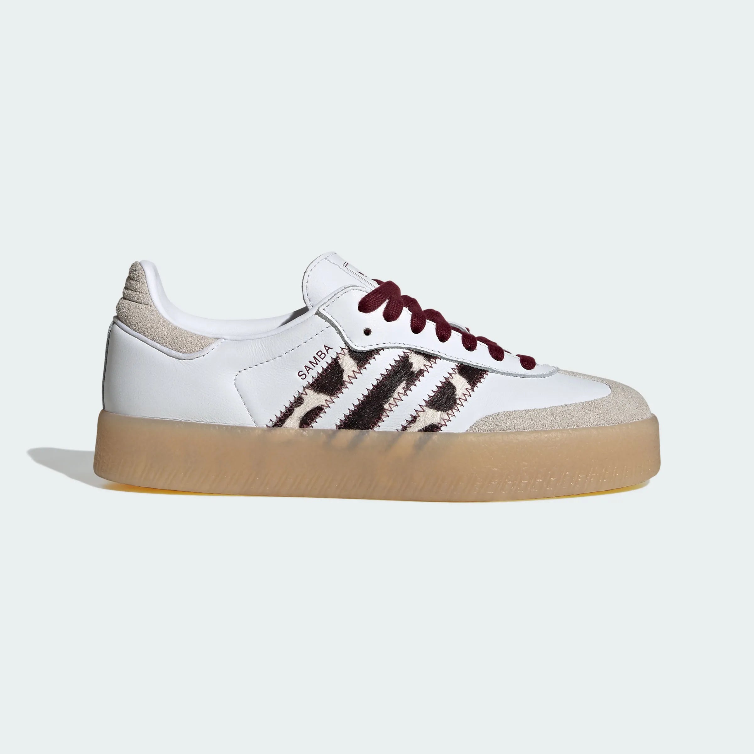 Adidas Originals – White Leopard Print Platform Casual Sneakers