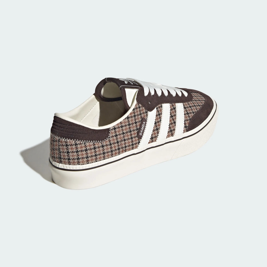 Adidas Originals – Brown Houndstooth Canvas Platform Casual Sneakers