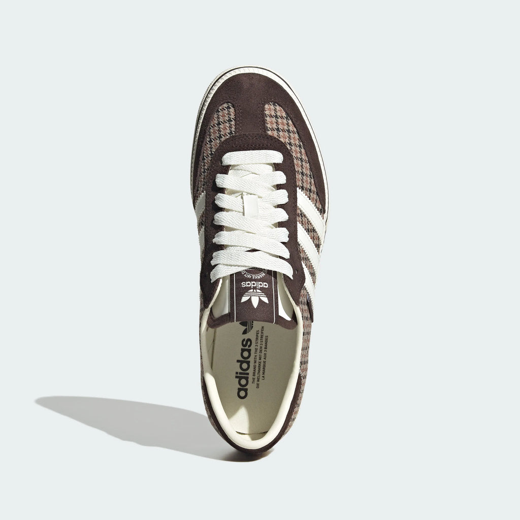 Adidas Originals – Brown Houndstooth Canvas Platform Casual Sneakers