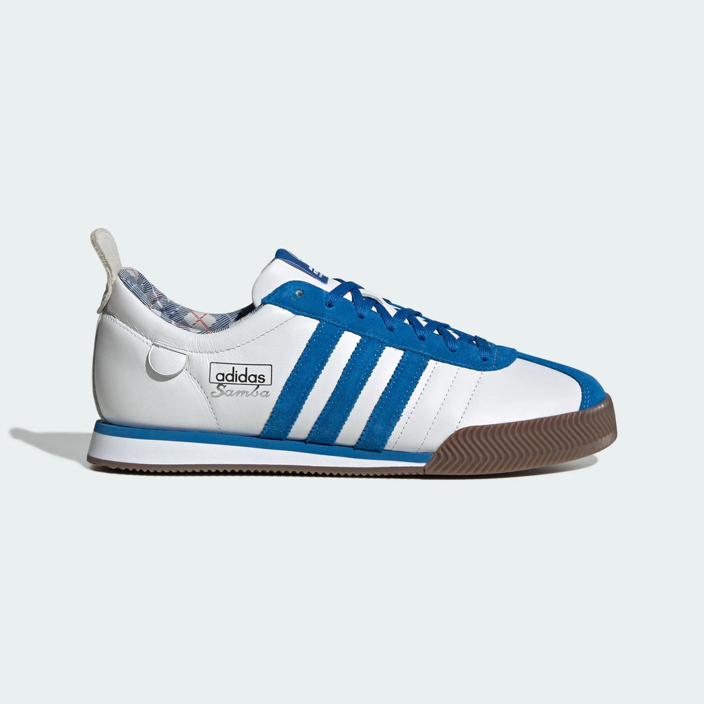 Adidas Originals – White / Blue Leather Retro Casual Sneakers