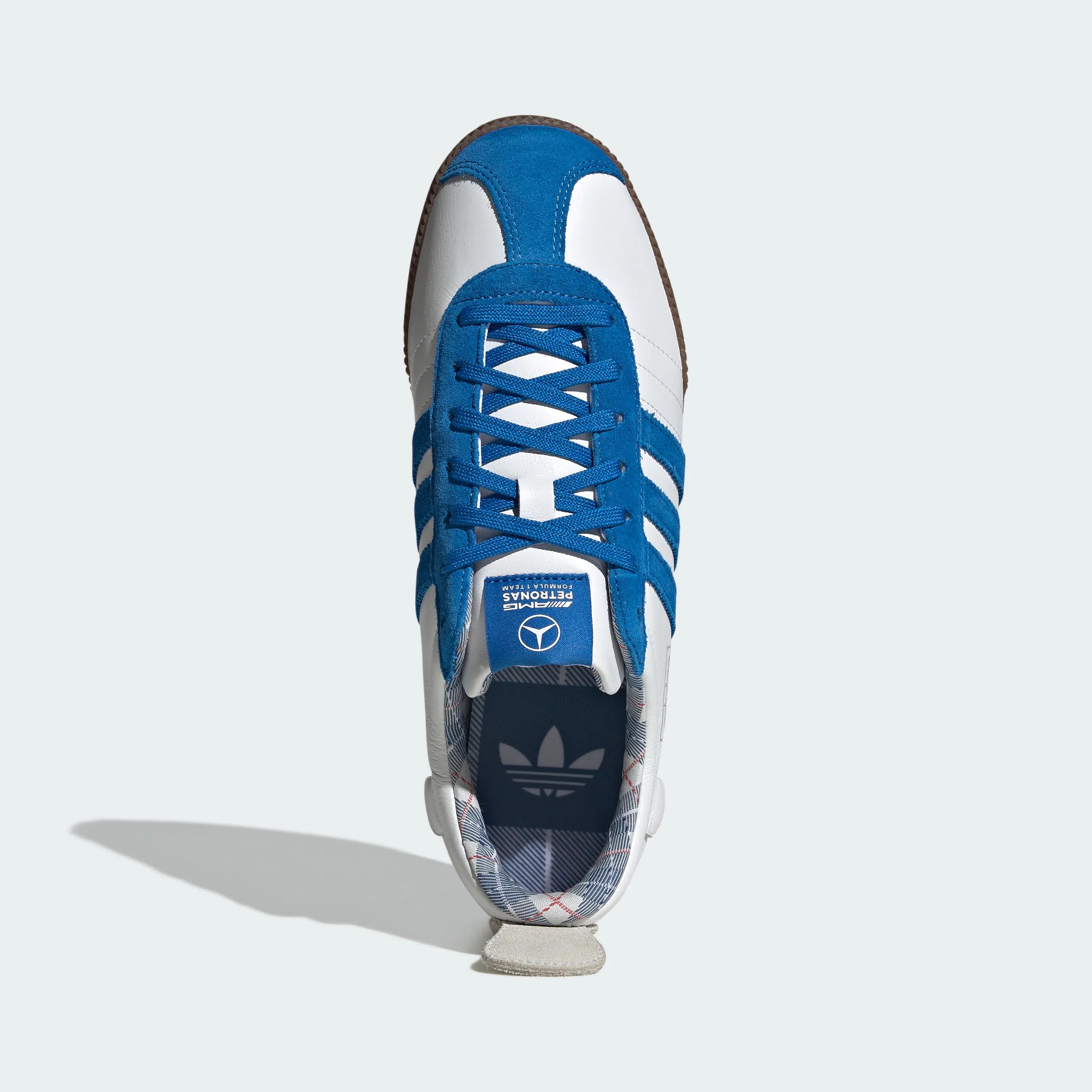 Adidas Originals – White / Blue Leather Retro Casual Sneakers