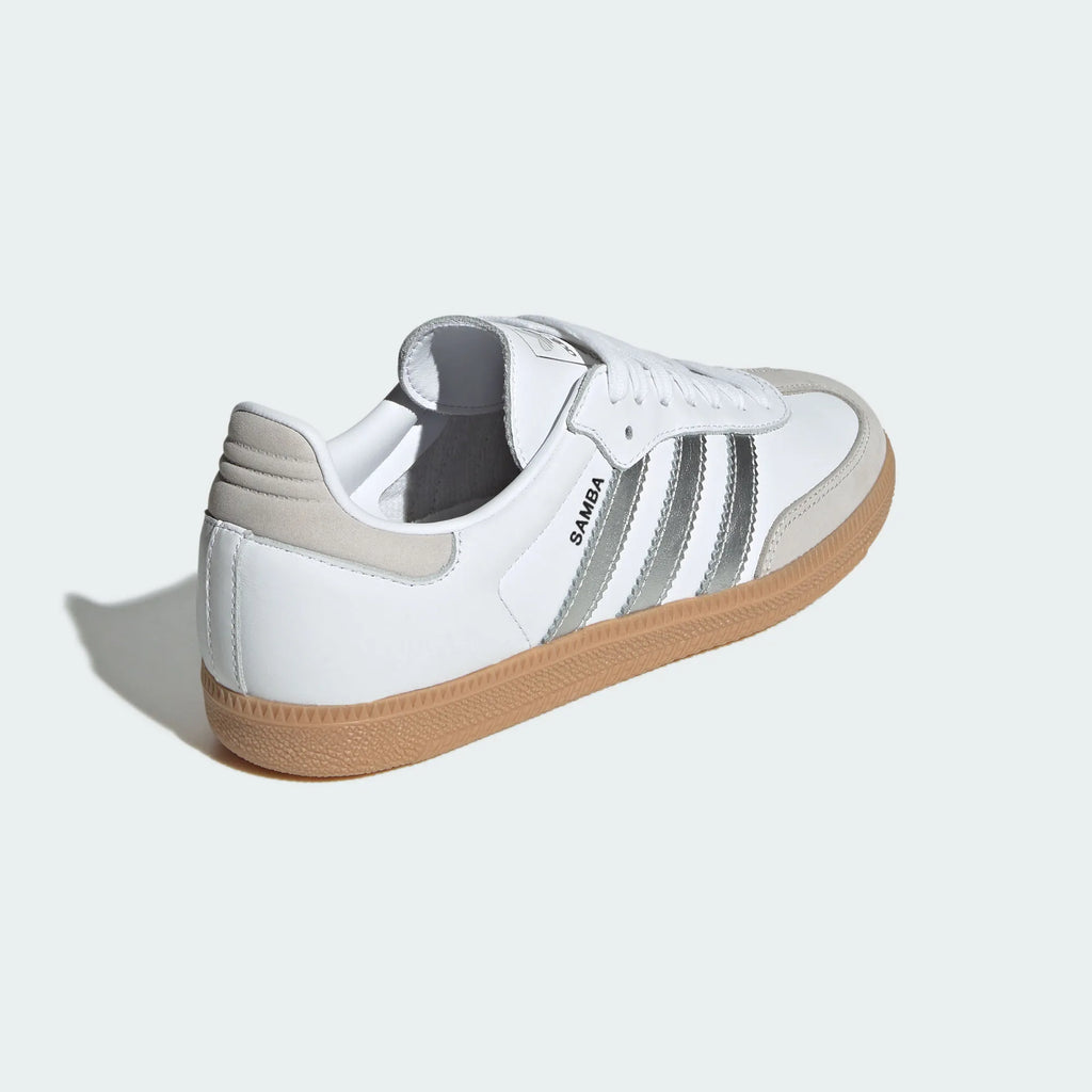 Adidas Originals – White / Silver Leather Casual Sneakers