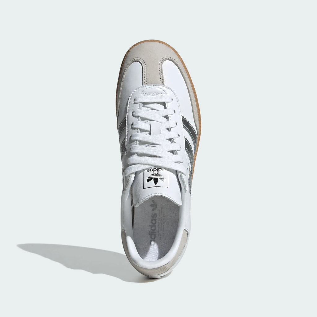 Adidas Originals – White / Silver Leather Casual Sneakers