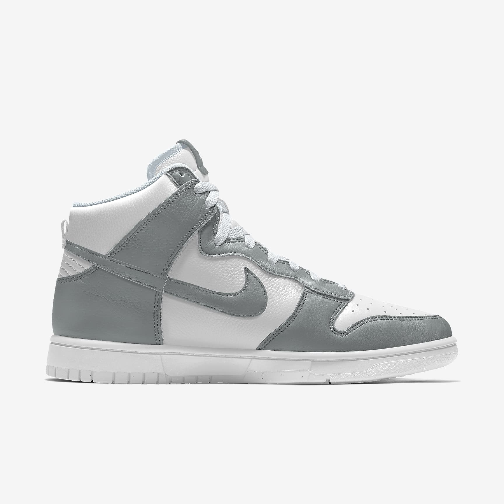 Nike Dunk High White Medium Grey Color-Block Sneakers
