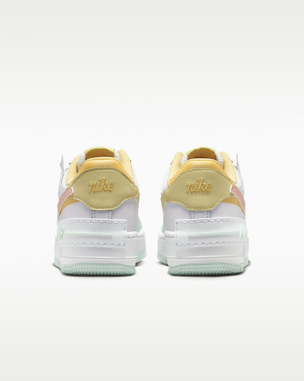 Nike Air Force 1 Shadow White Pastel Pink Yellow Mint Green Sneakers
