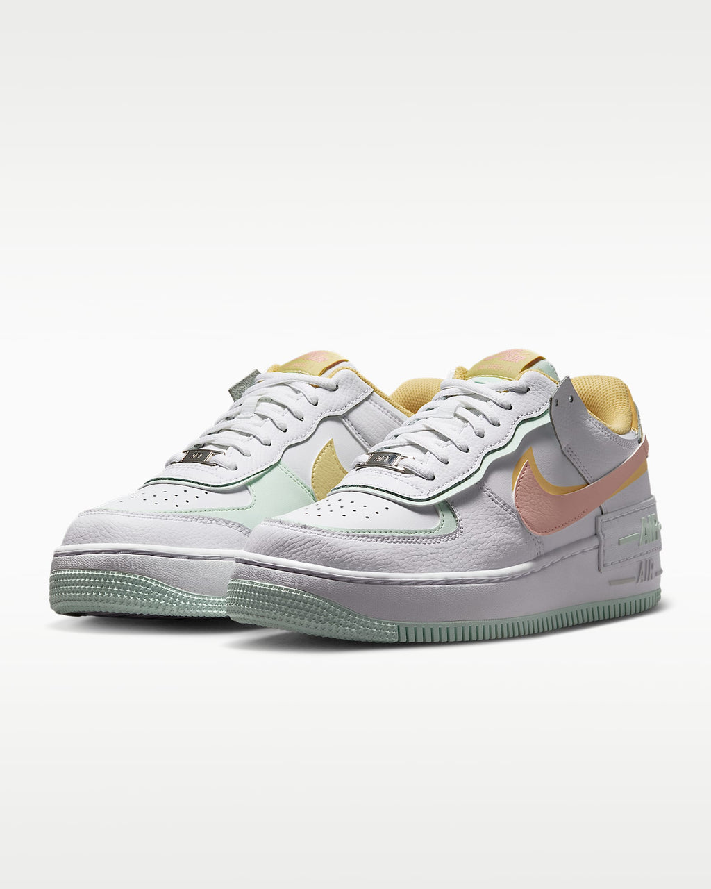 Nike Air Force 1 Shadow White Pastel Pink Yellow Mint Green Sneakers