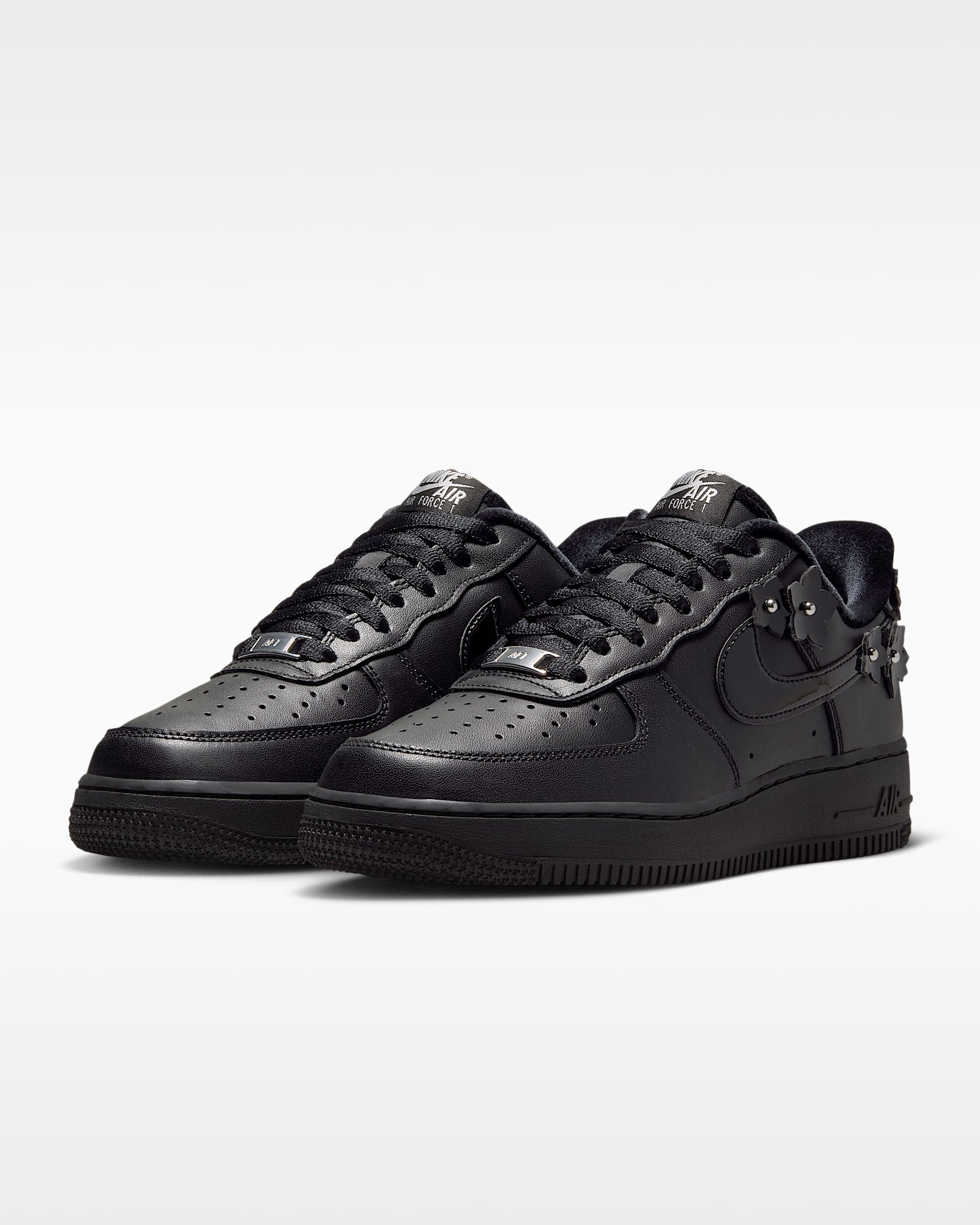 Nike Air Force 1 '07 Black 3D Floral Ornament Sneakers