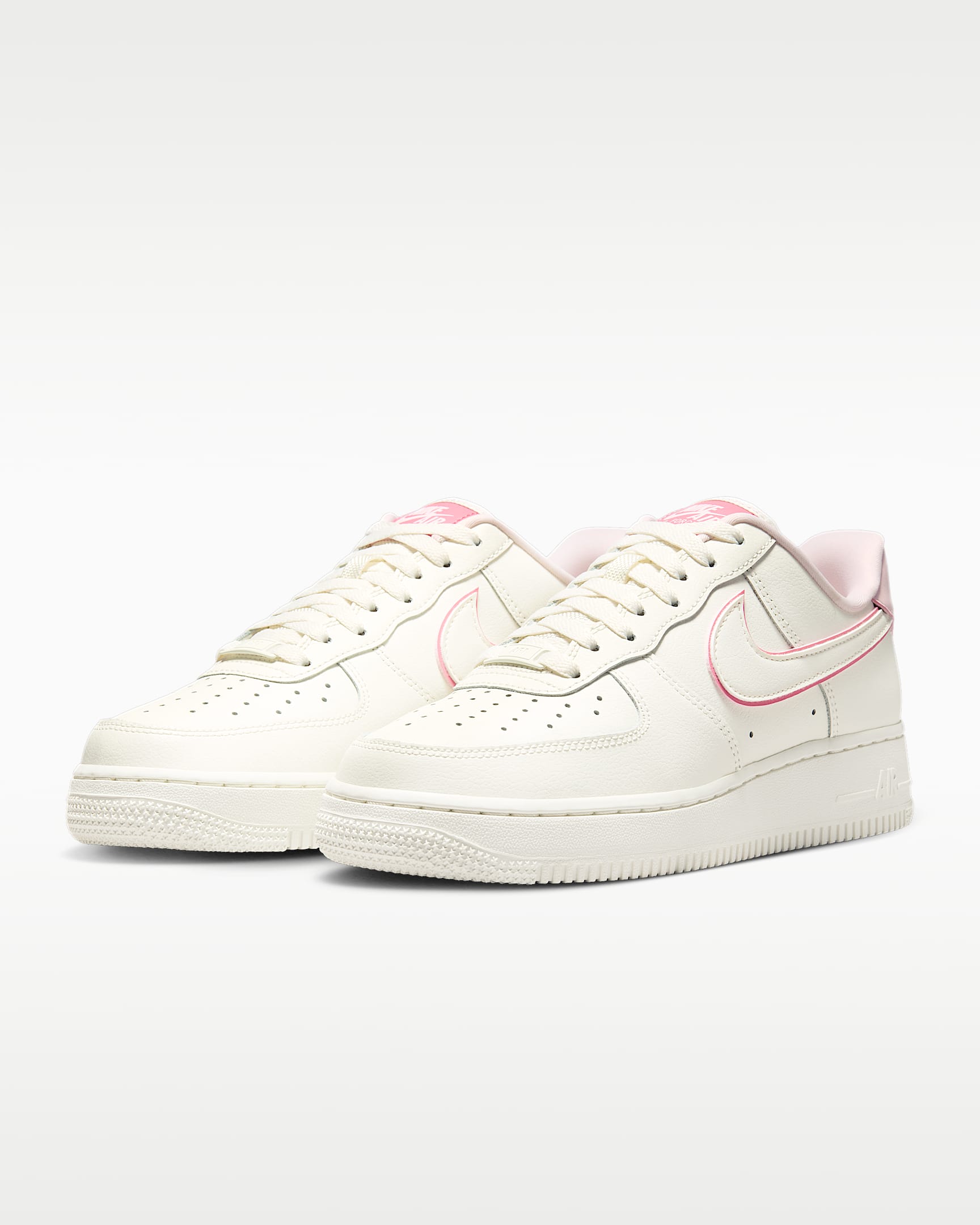 Nike Air Force 1 '07 Cream Pink Outline Sneakers