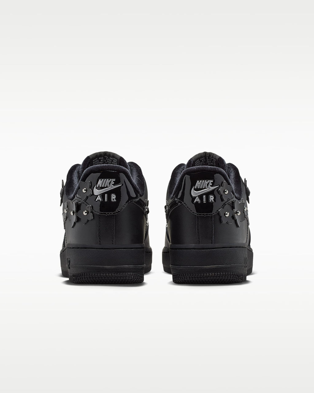 Nike Air Force 1 '07 Black 3D Floral Ornament Sneakers