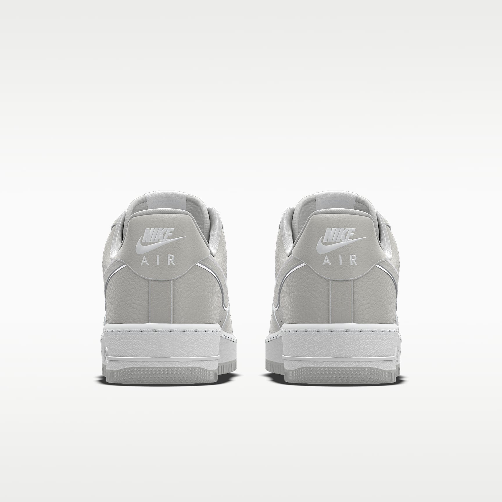 Nike Air Force 1 '07 Light Gray White Outline Monochrome Sneakers