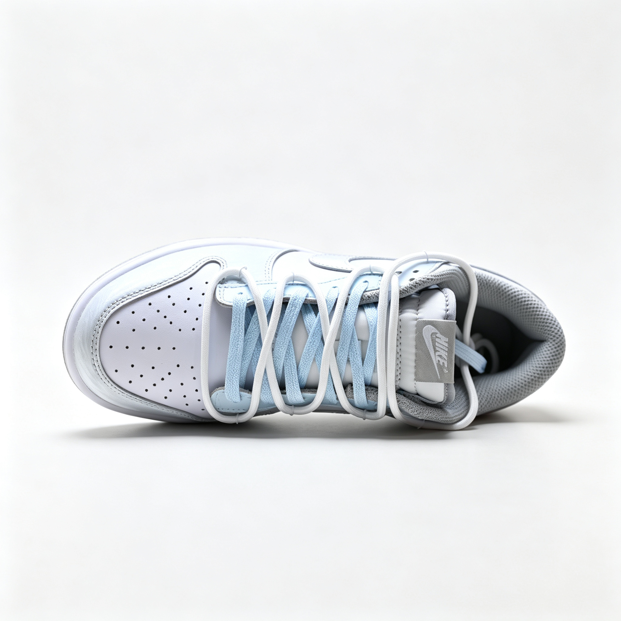 Nike Dunk Low BG — Marble Print / Light Blue / Silver Swoosh