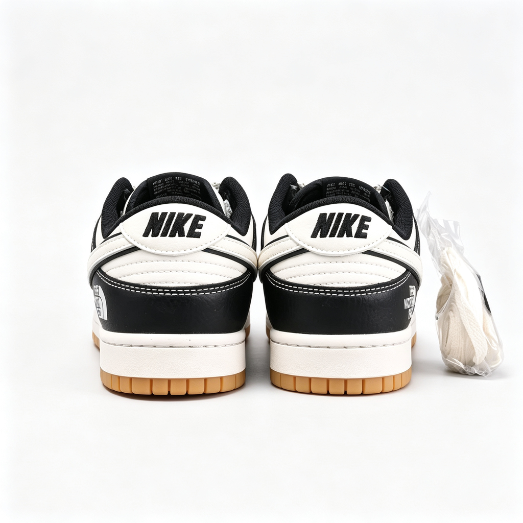 Nike Dunk Low Custom — Off-White x The North Face Black Gum