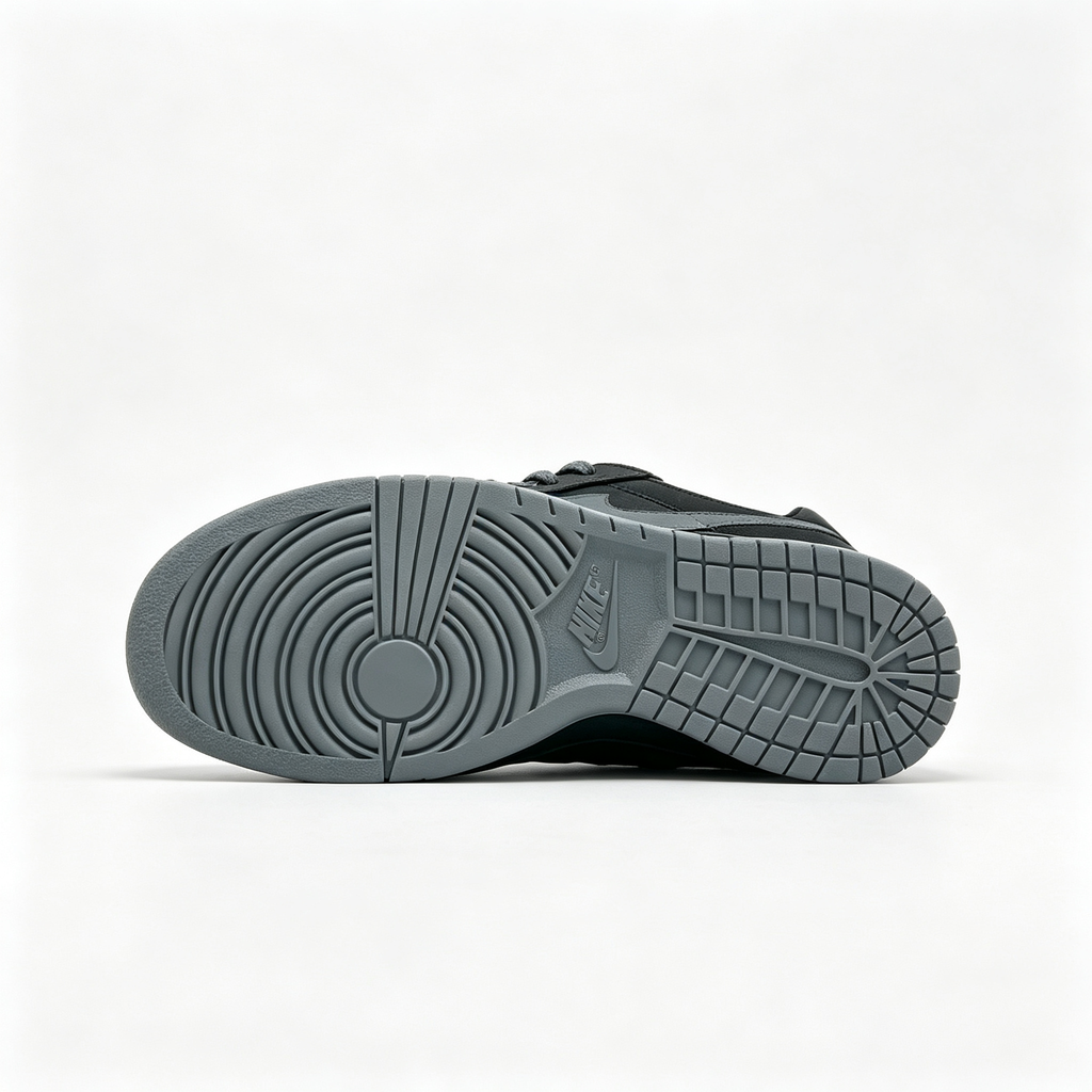 Nike Dunk Low 'Charcoal & Black' – Custom Printed Suede Sneakers