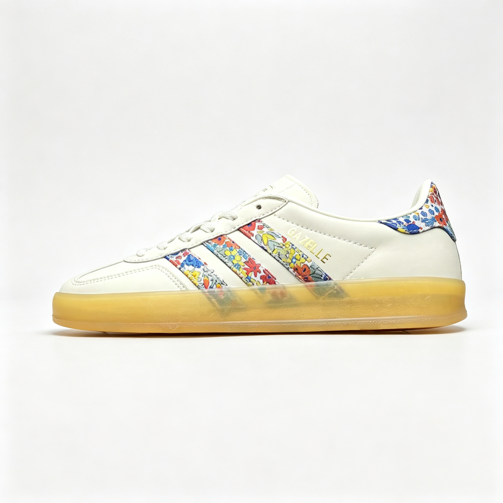 adidas Originals Gazelle Indoor – Women's Off-White Floral Print / Gum