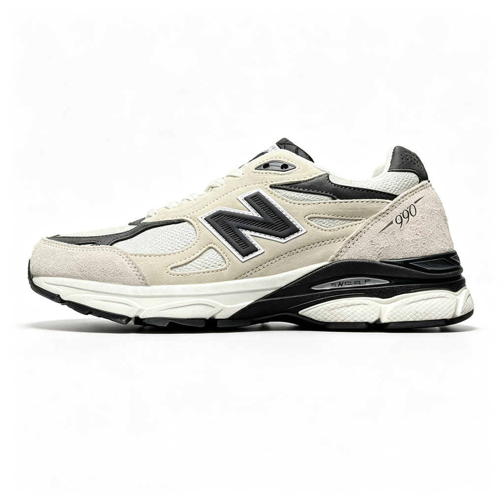 JJJJound x New Balance 990v3 Sneakers — Moonbeam