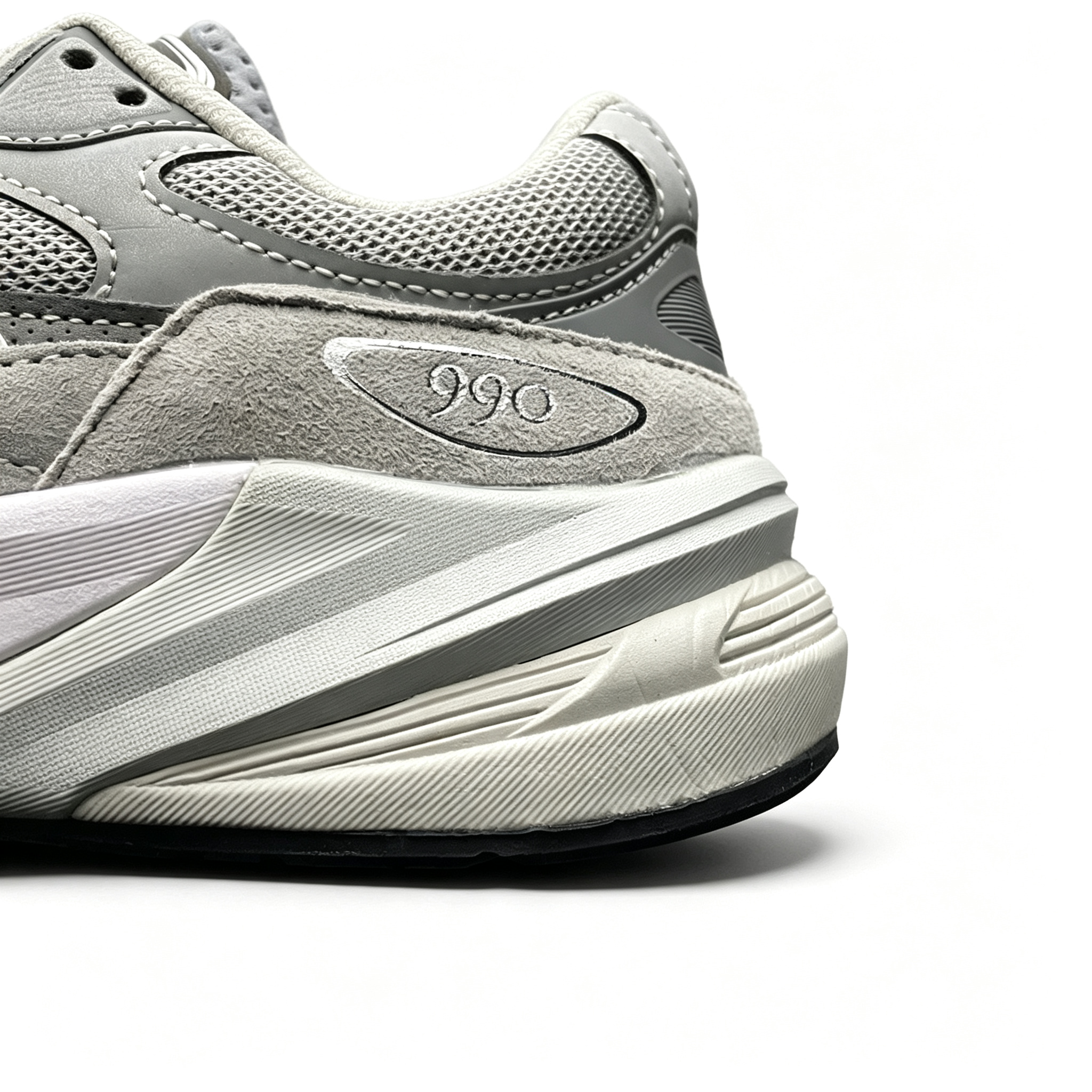 JJJJound x New Balance 990v3 Sneakers — Grey / White