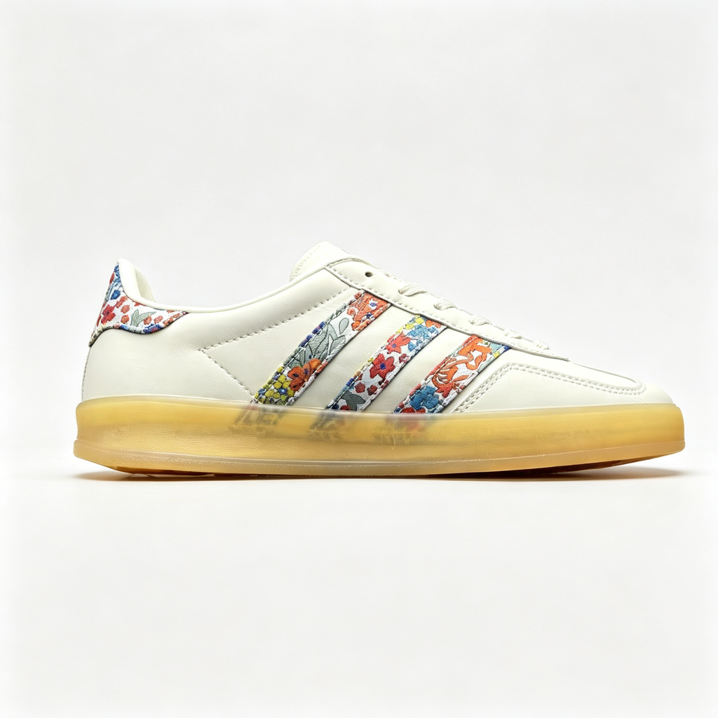 adidas Originals Gazelle Indoor – Women's Off-White Floral Print / Gum