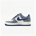 Nike Air Force 1 Low 'Royal Blue Swoosh' – Grey & White Leather Sneakers