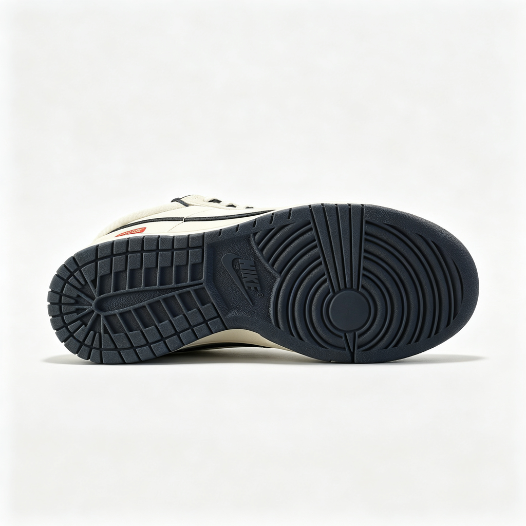 Nike Dunk Low Custom — Cream / Off-White / Dark Grey Outline / Deconstructed Drawstring