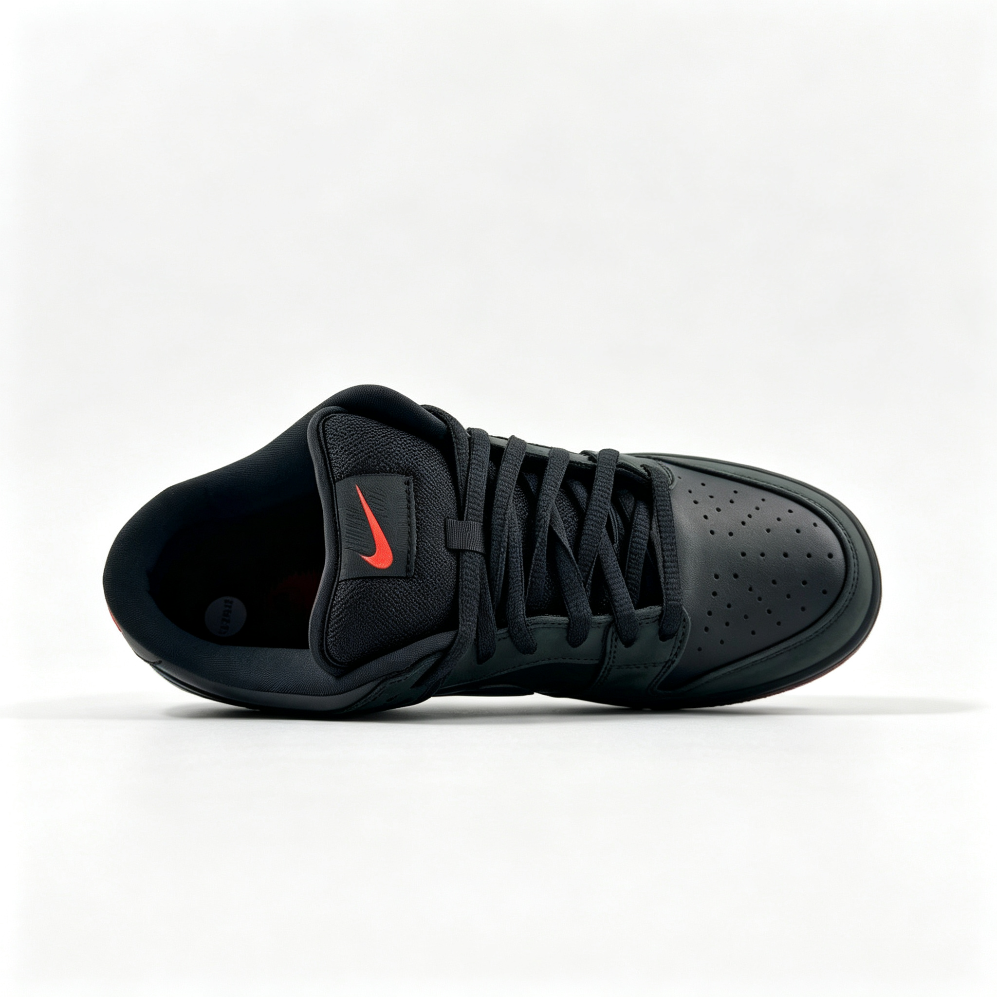 Nike Dunk Low Custom — Dark Forest Green / Black / Red Pigeon Embroidery